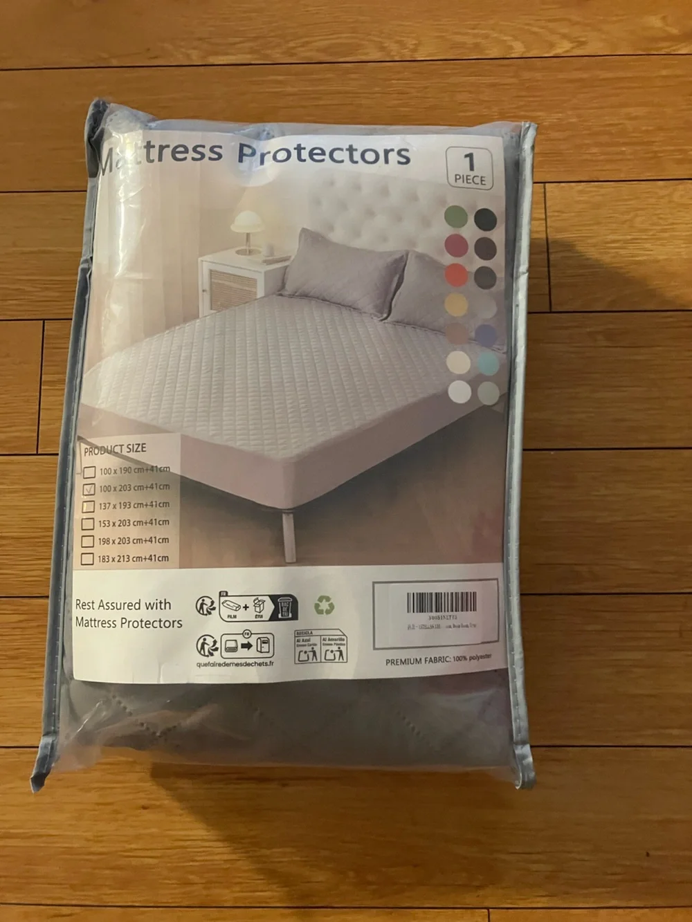 Waterproof Quilted Mattress Protector - Gray ,Twin XL,100% Waterproof, Up to 16
